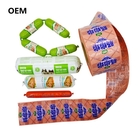 Materiales de embalaje de salchichas directos de fábrica Envases de salchichas de plástico personalizados amarillos y rojos